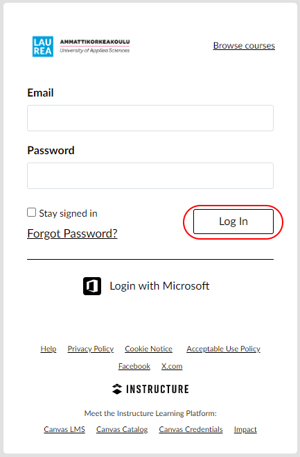 Guest login window