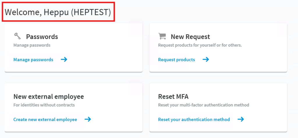 Screenshot displaying part of "My profile" page - Student's name, highlighted username and e-mail address.