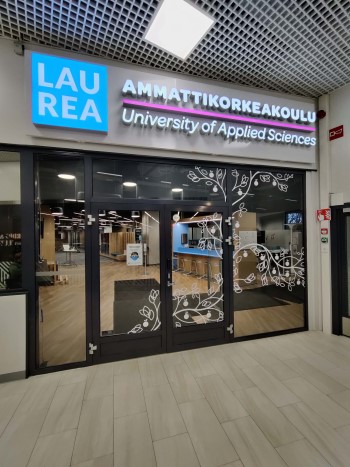 Lohja campus entrance inside the shopping centre